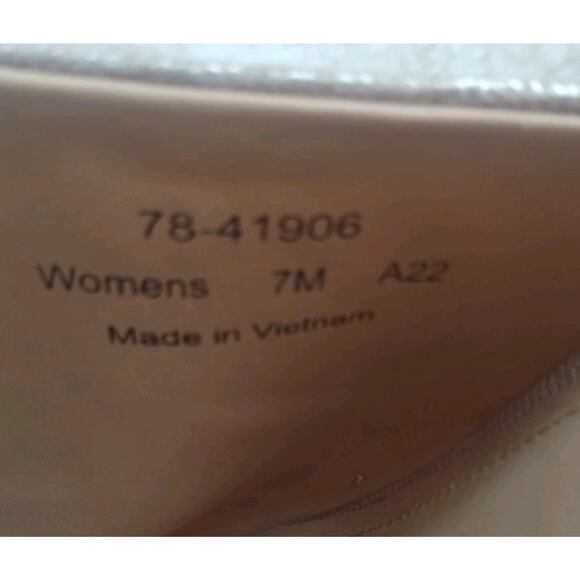 Johnston And Murphy NEW Jade Metallic Suede Cork Wedge Heel Slip On Sandal 7M - Picture 6 of 12